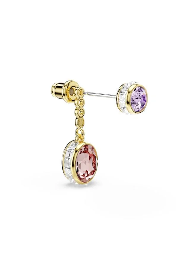 سواروفسكي أقراط مرصعة ذهبية متعددة الاستخدامات